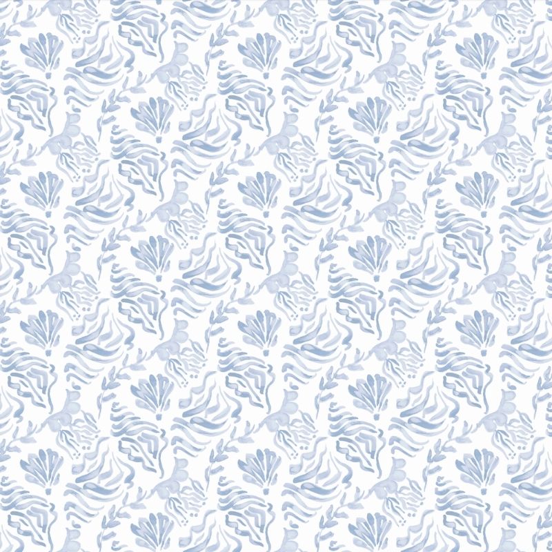 Nantucket Blue Wallpaper by Victoria Larson for Cailini Coastal