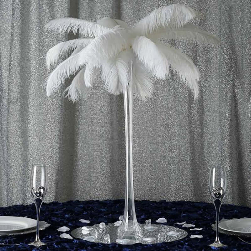 12 Pack Clear Eiffel Tower Glass Flower Vase 24"