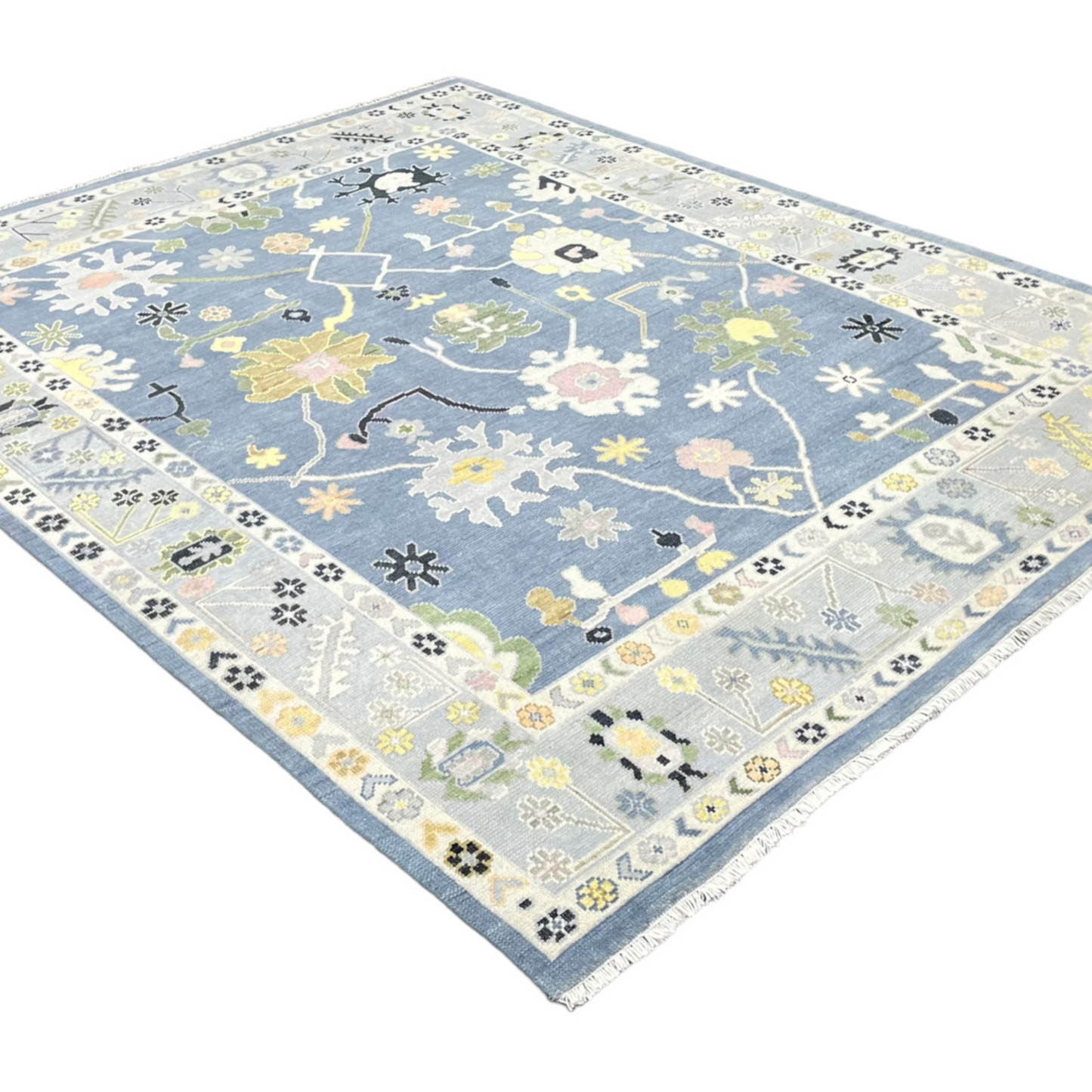Charlotte Oushak Rug in Blue