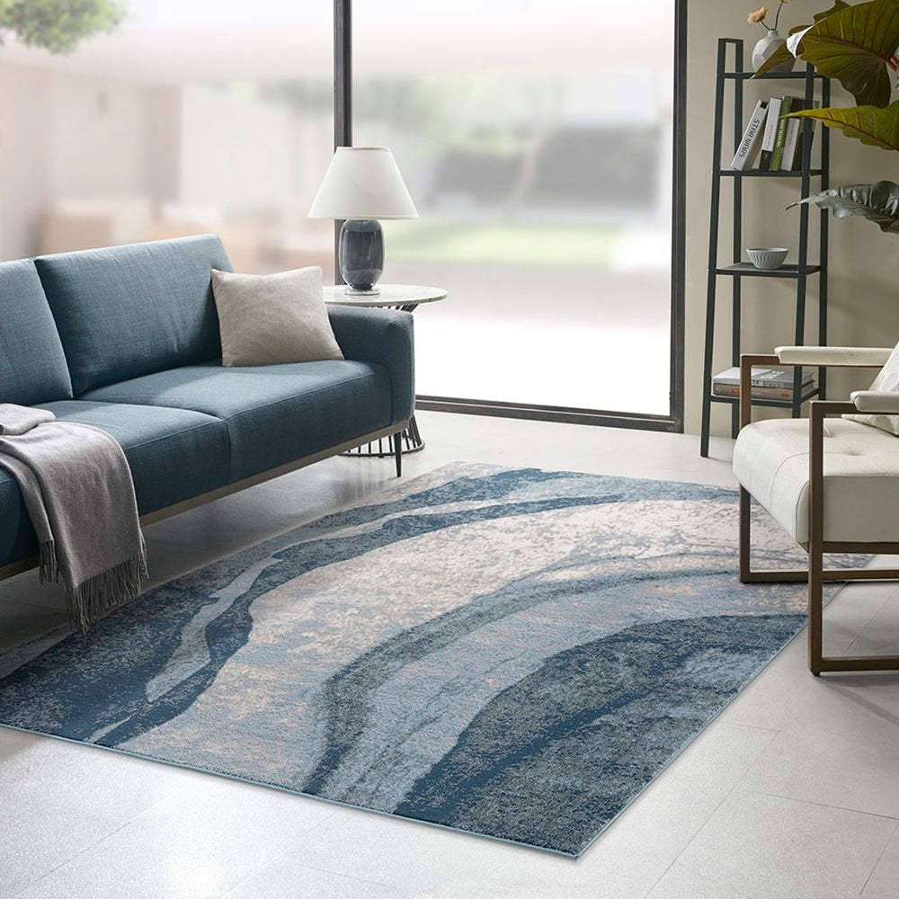Madison Park Grace Abstract Wave Area Rug - 6x9'