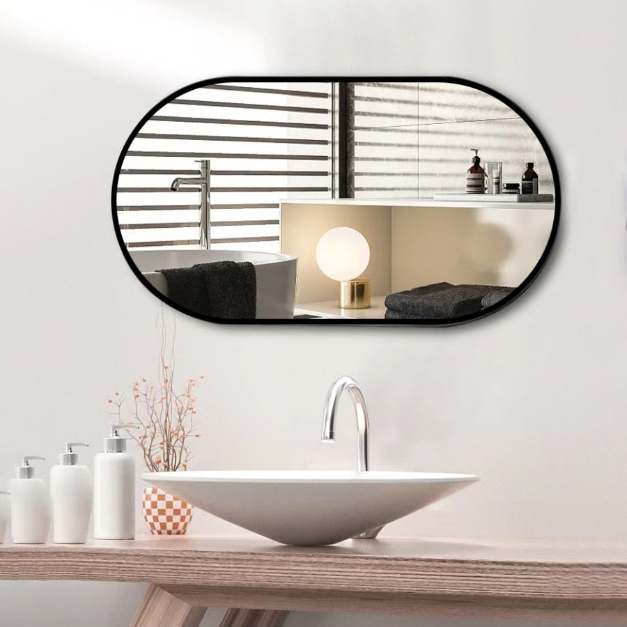 Oval Wall Mounted Bathroom Mirror
