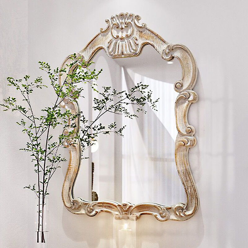 Quatrefoil Wooden Wall Mirror