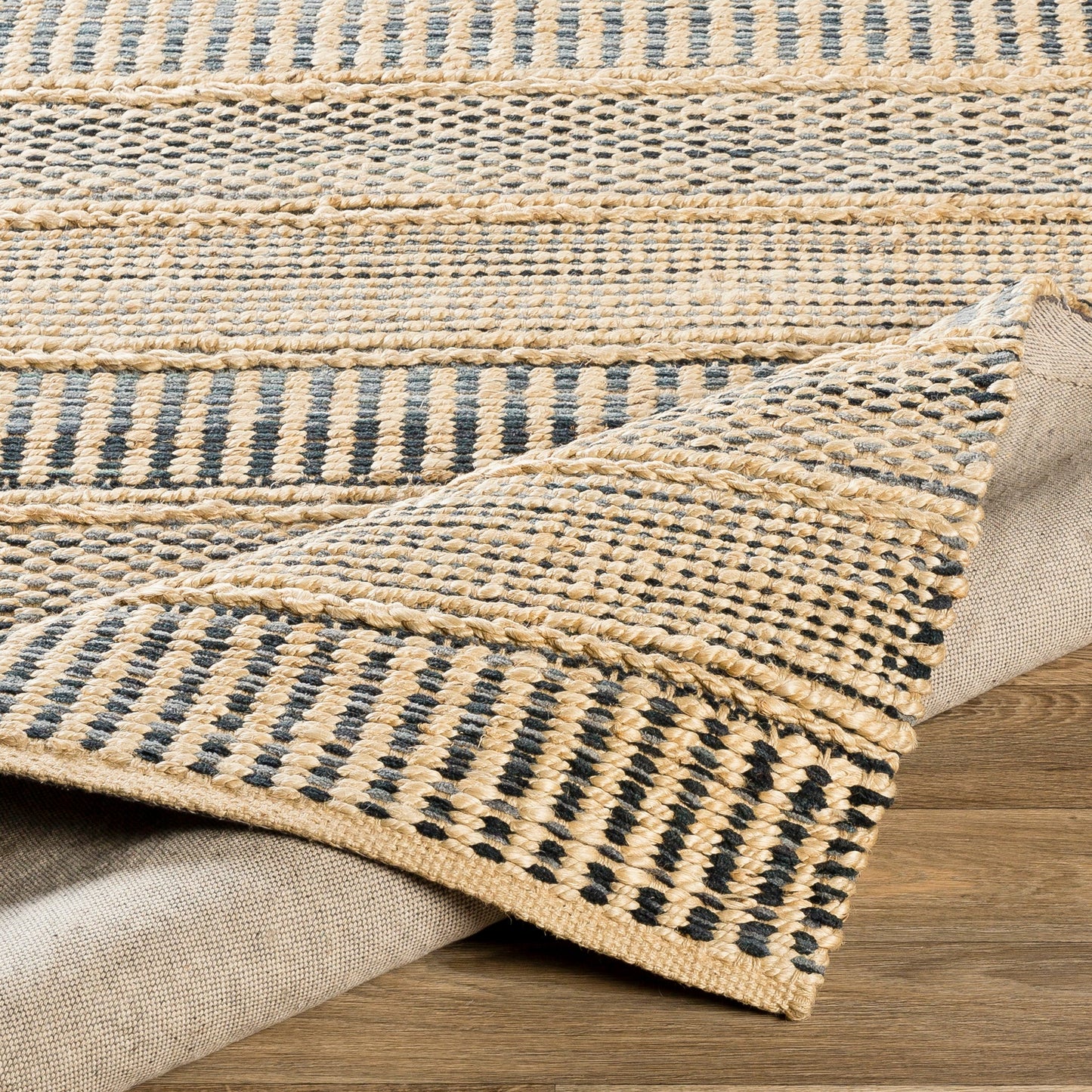 Albert Handwoven Jute Rug in Denim