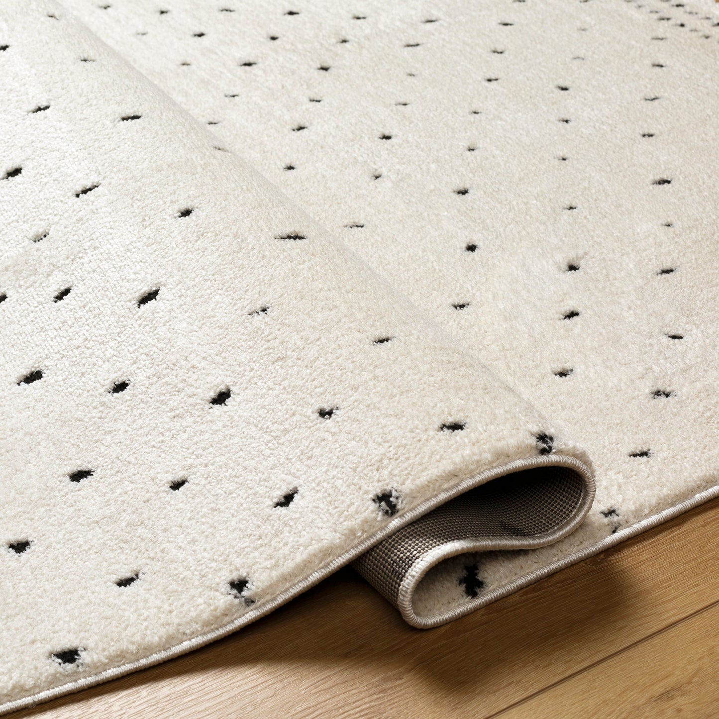 Fanny Rug in Ivory/Black