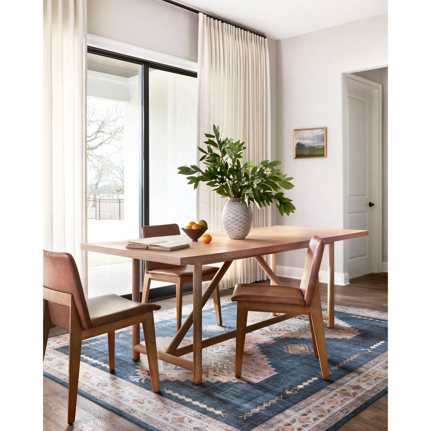 Heidi Rug in Denim/Blush