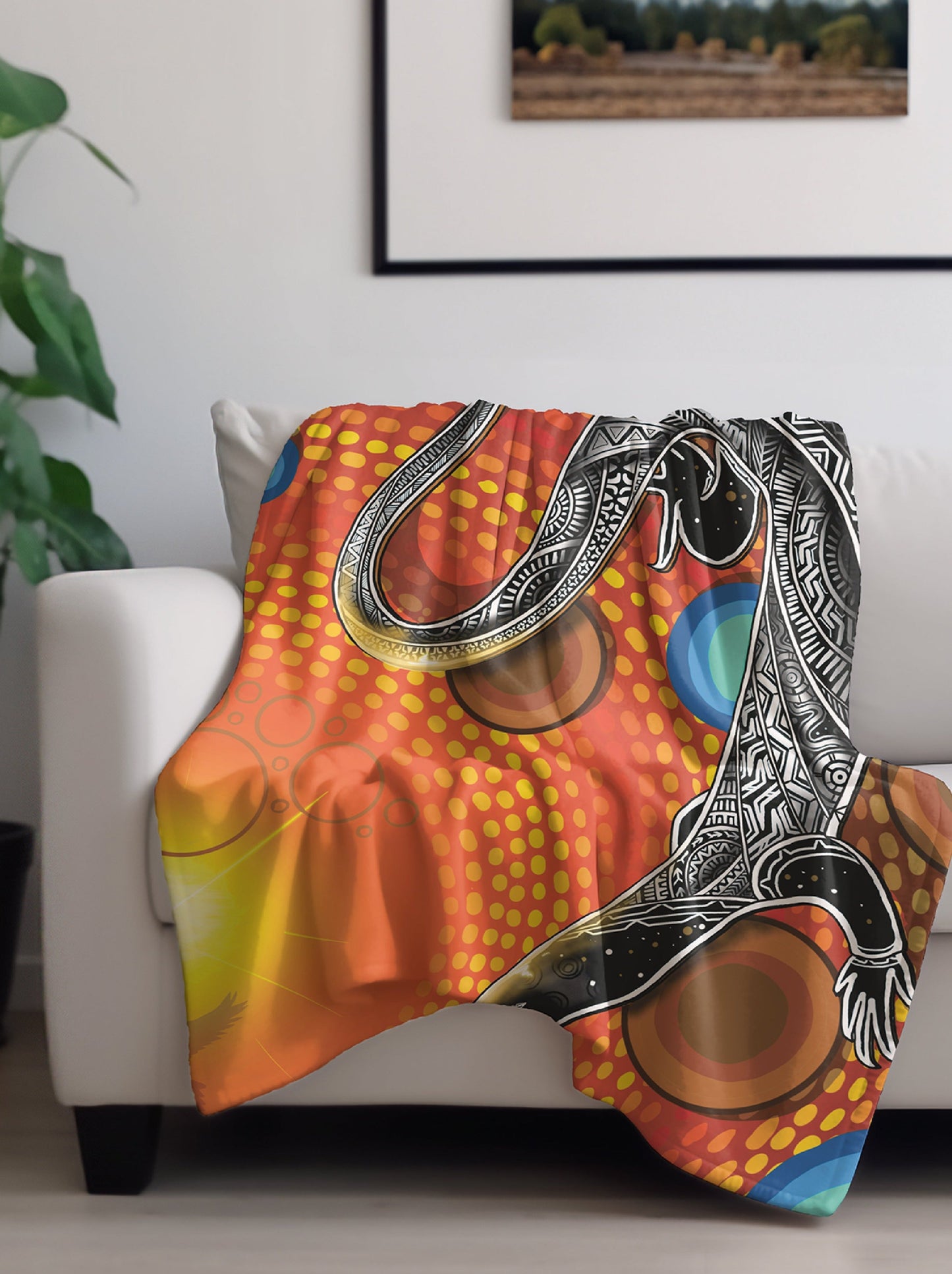 Goanna - Throw Rug / Throw Blanket