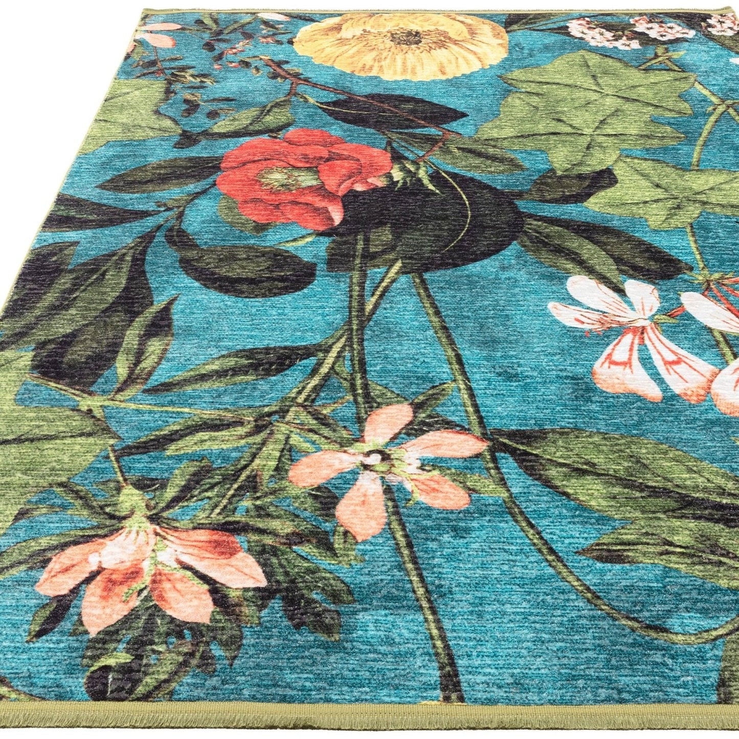 Clarke & Clarke Passiflora Kingfisher Rug