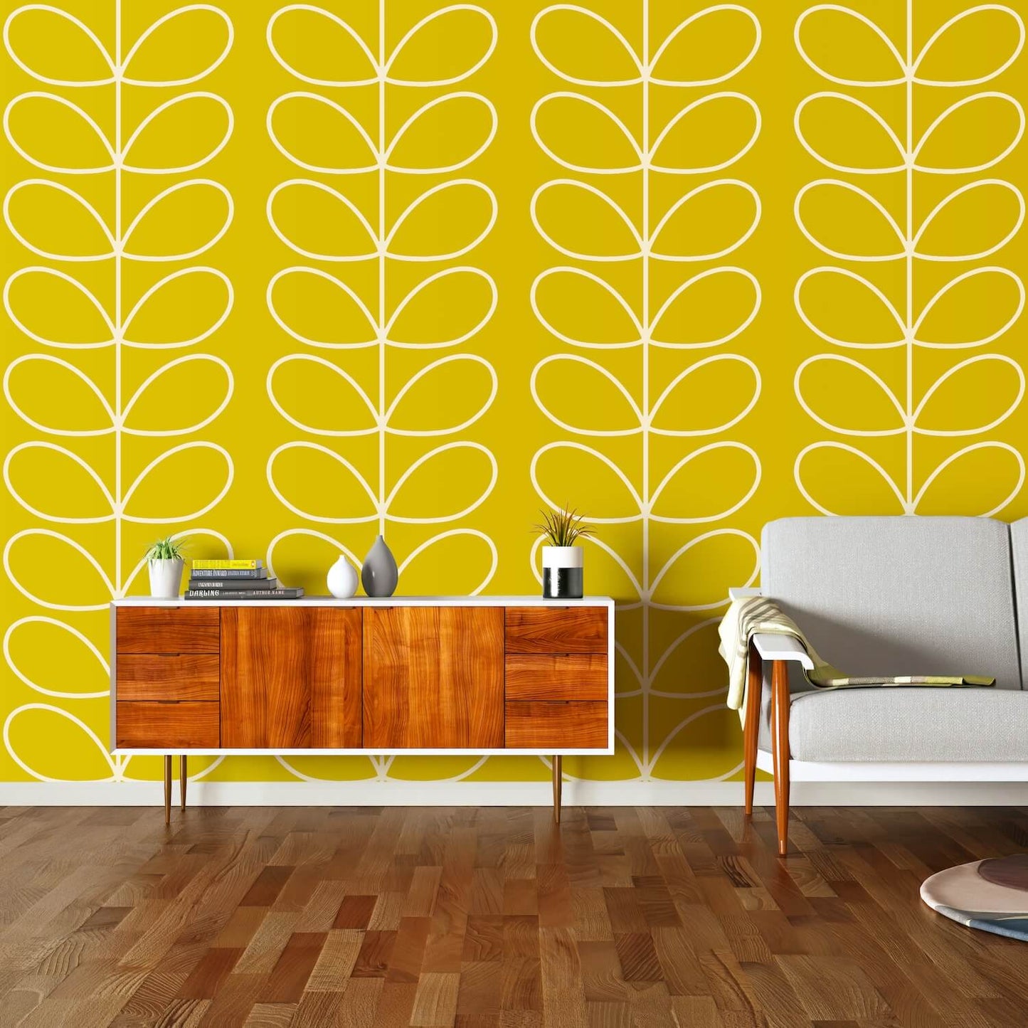 Giant Linear Stem Sunflower Wallpaper - 52cm x 10m ROW