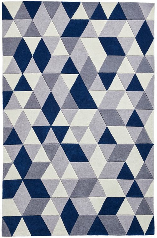 Hong Kong HK-3653 Grey/Navy Rug