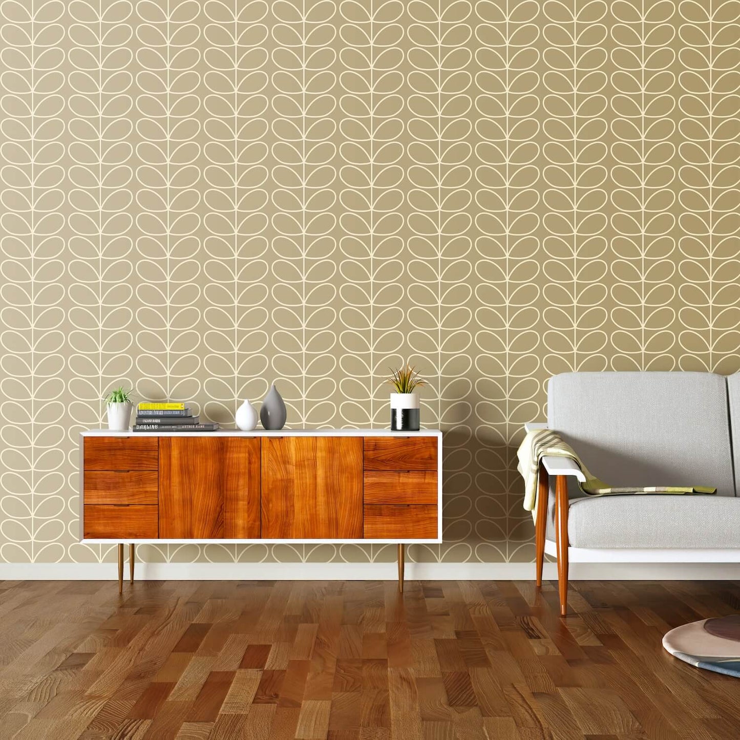 Linear Stem Stone Wallpaper - 52cm x 10m ROW