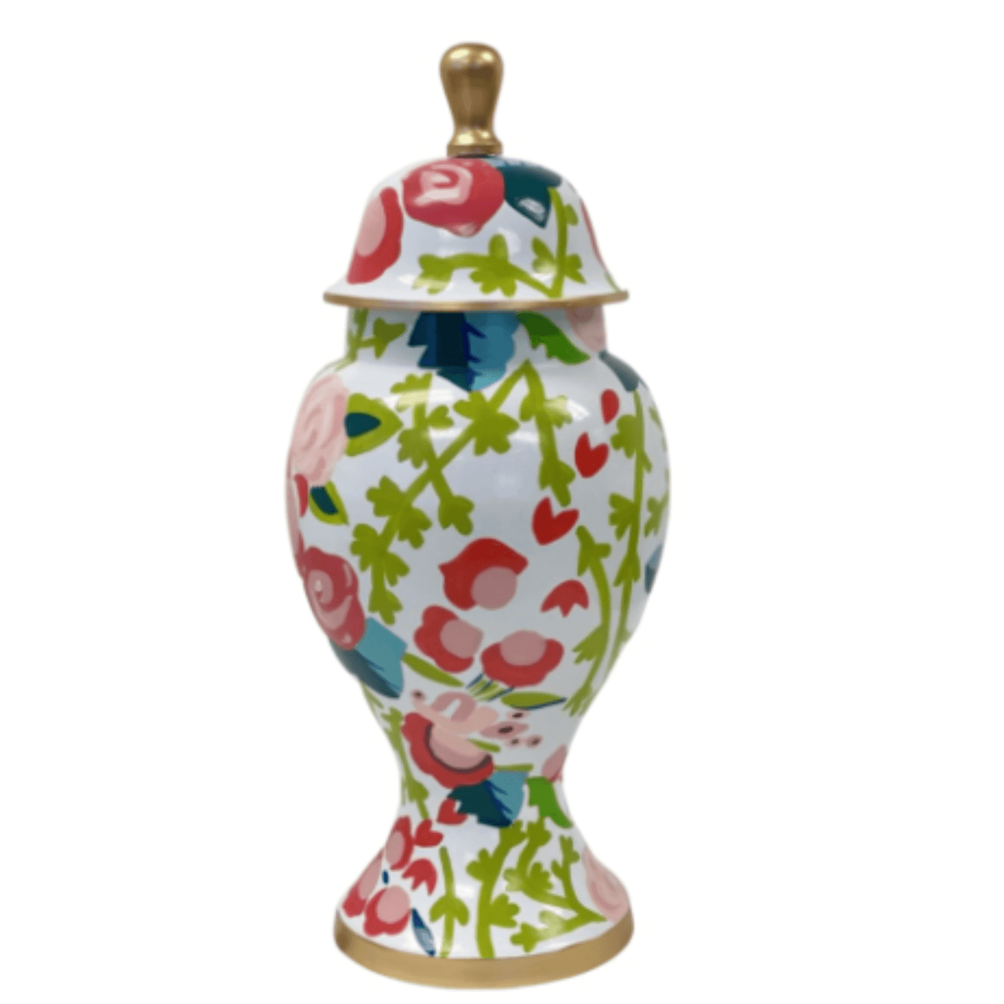 Medium Floral Chintz Lidded Ginger Jar