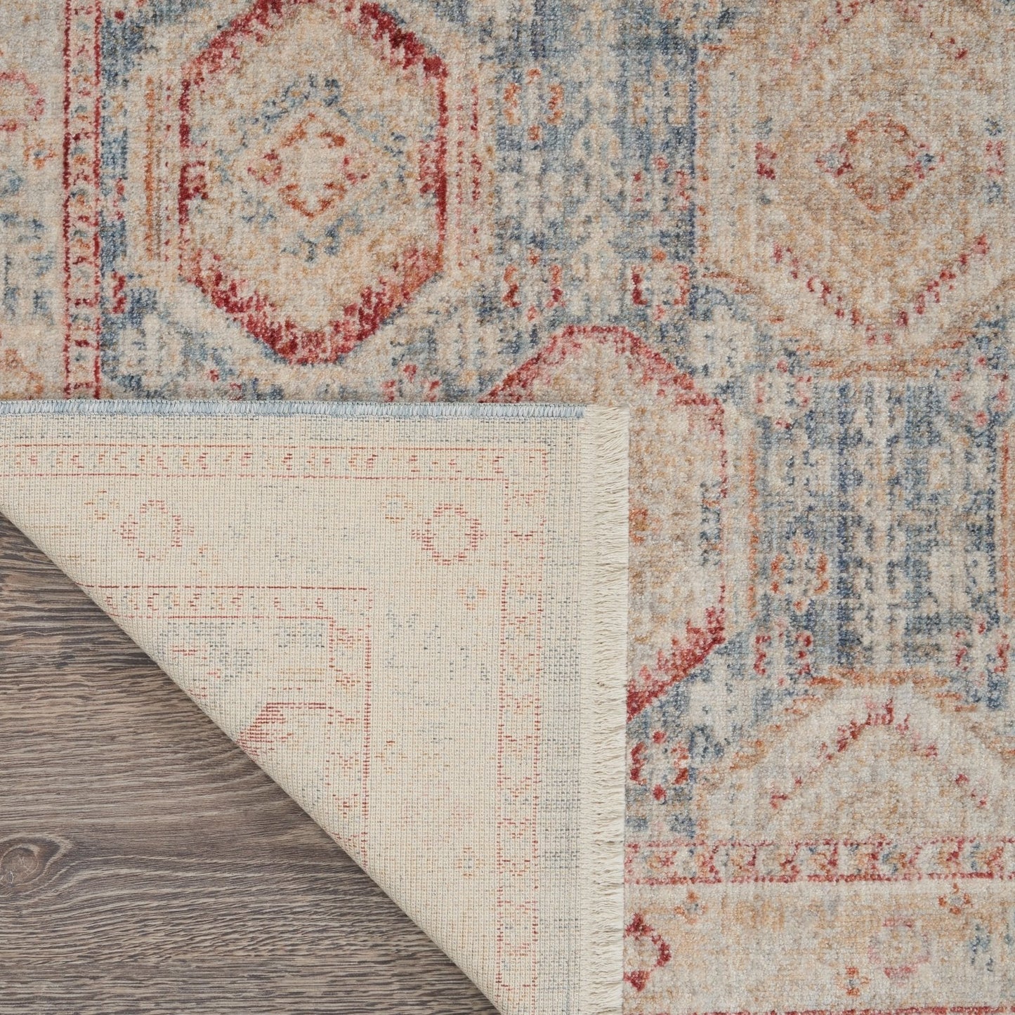 Nourison Homestead HMS01 Light Blue/Multi Runner Rug