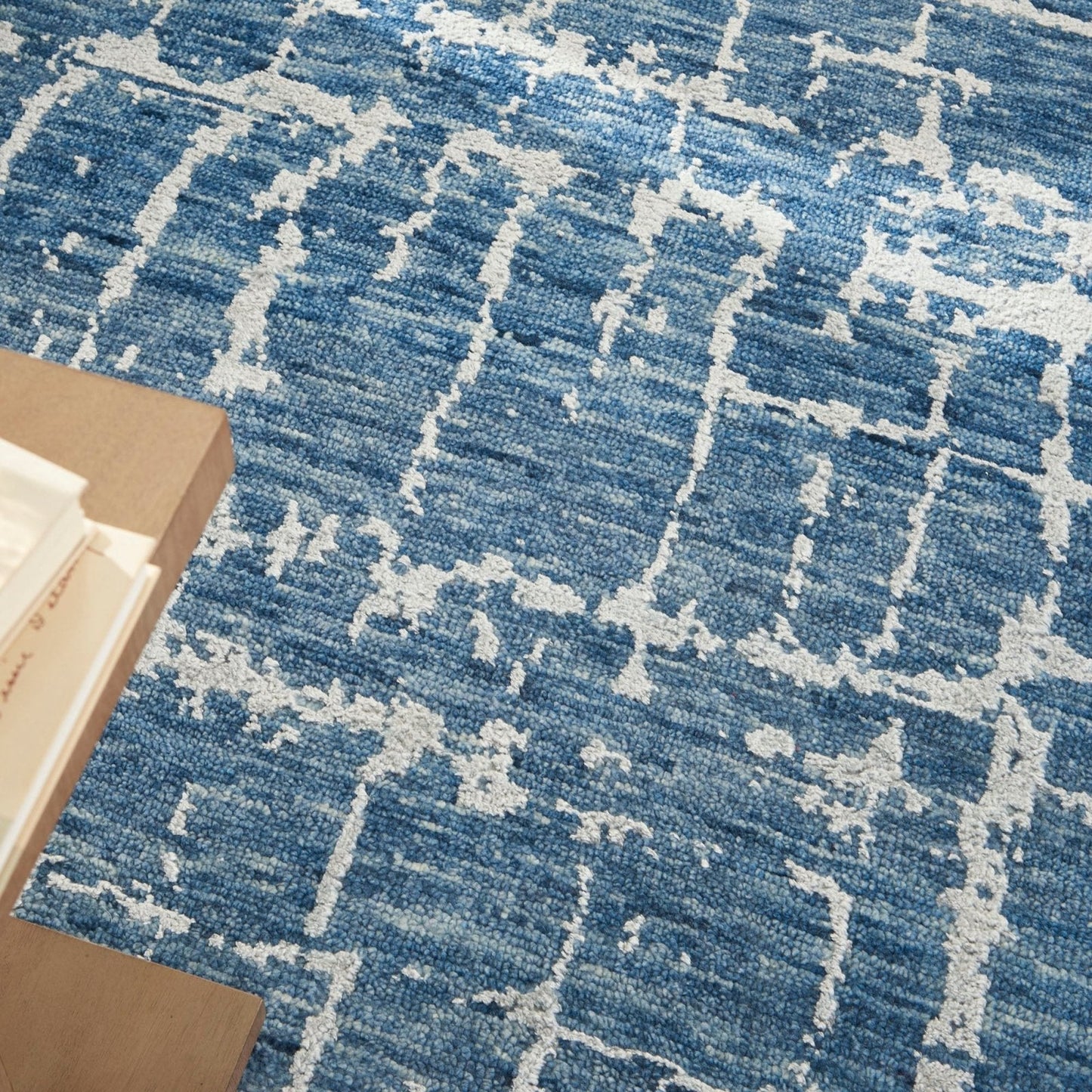 Nourison Luna LUN02 Blue Silver Rug