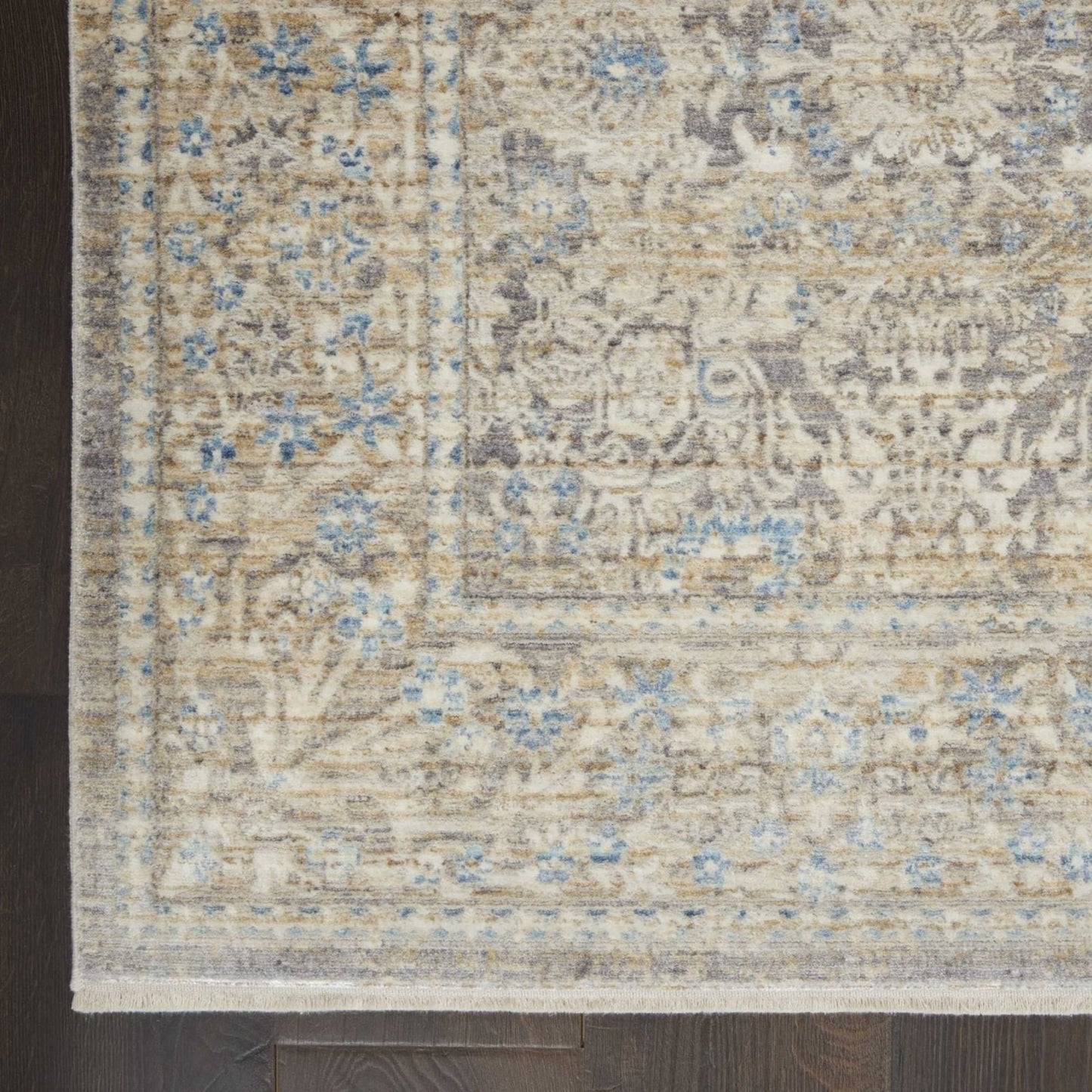 Nourison Lustrous Weave LUW01 Ivory / Blue Rug