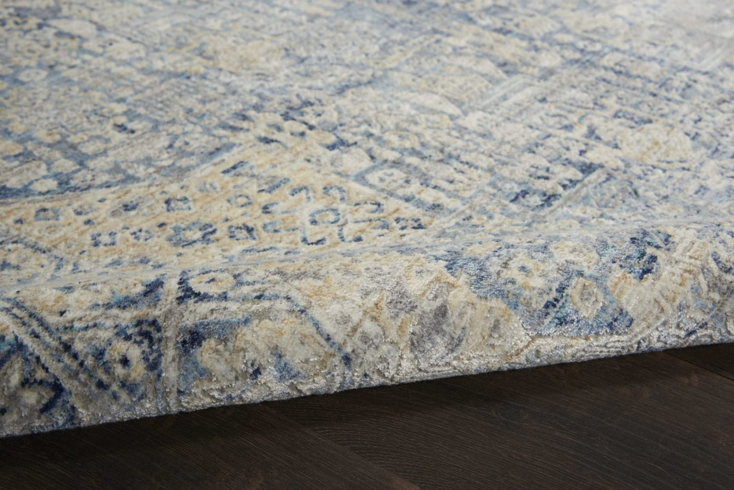 Nourison Lustrous Weave LUW02 Blue / Ivory Rug