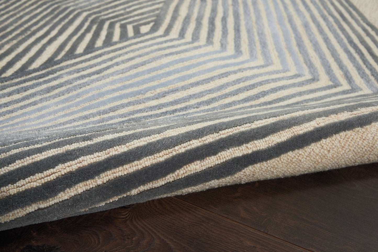 Nourison Symmetry SMM06 Ivory Grey Rug