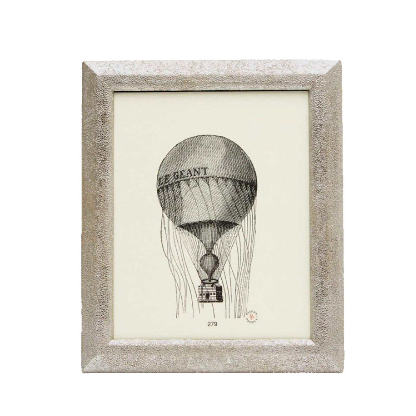 Pigeon & Poodle Nibas Faux Shagreen Picture Frame in Silver - Picture Frames - The Well Appointed House