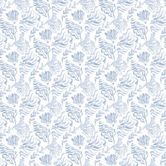 Nantucket Blue Wallpaper by Victoria Larson for Cailini Coastal