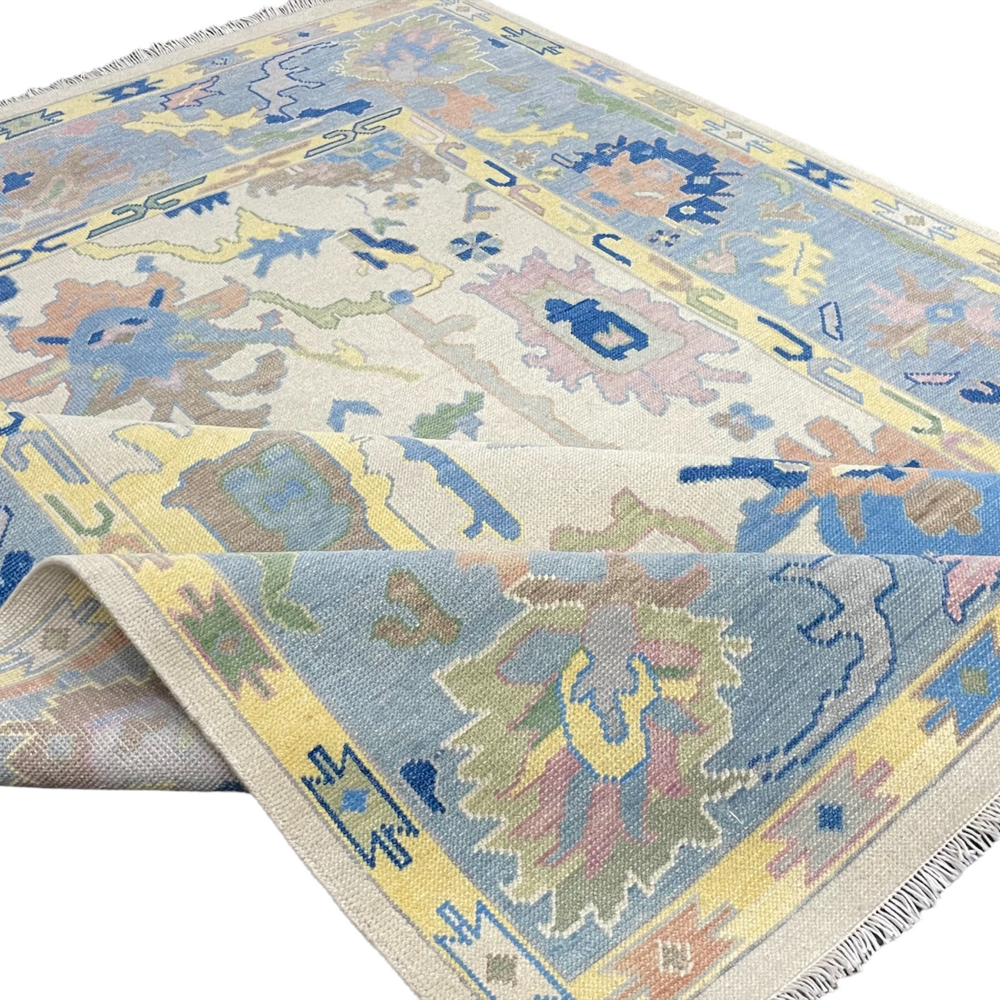 Fiona Oushak Rug in Yellow