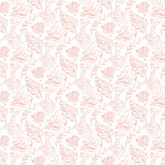 Nantucket Pink Wallpaper by Victoria Larson for Cailini Coastal