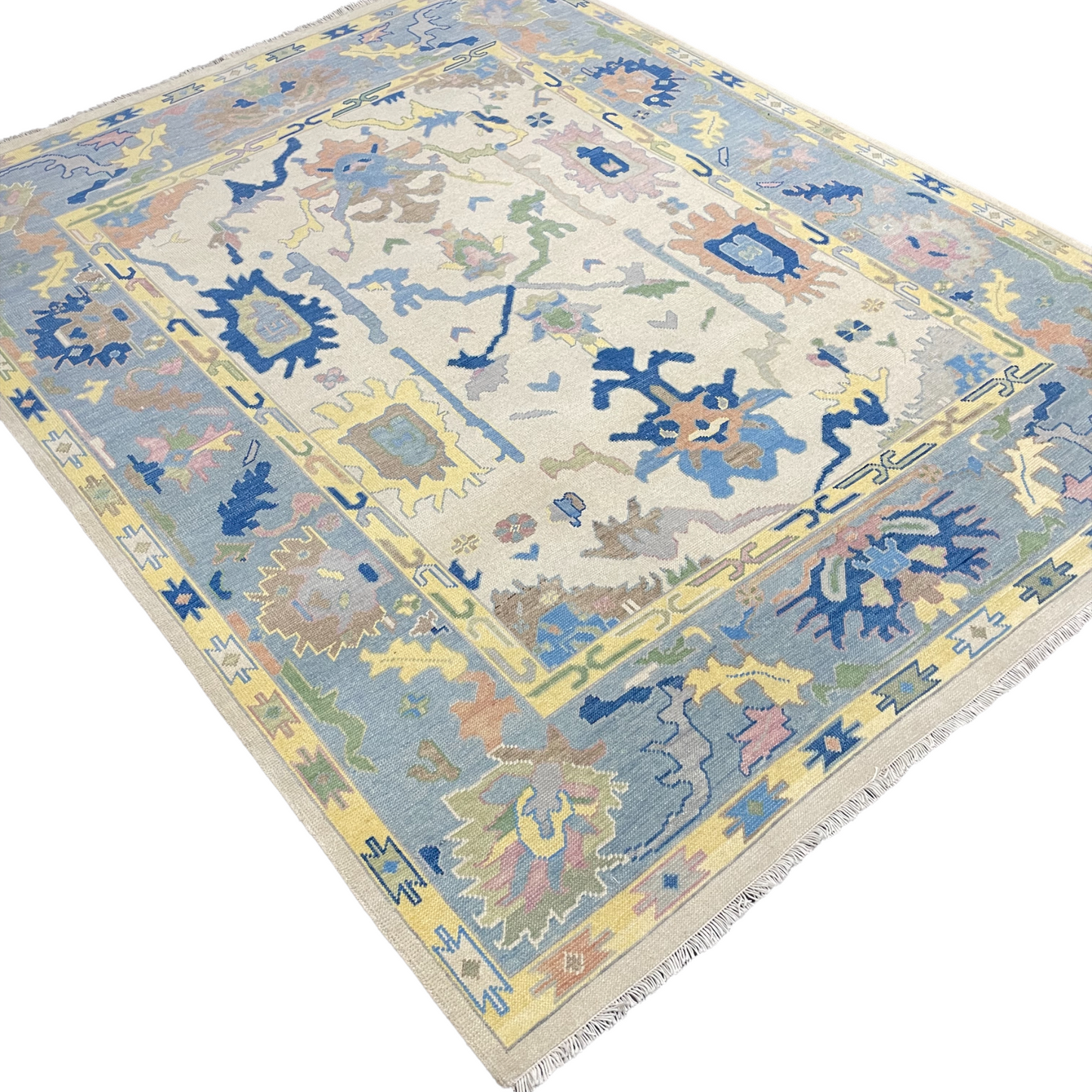 Fiona Oushak Rug in Yellow