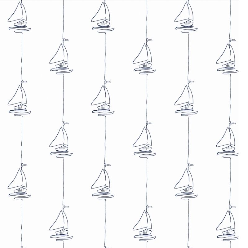 Rhumb Line Wallpaper by Victoria Larson for Cailini Coastal