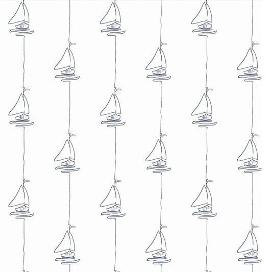 Rhumb Line Wallpaper by Victoria Larson for Cailini Coastal
