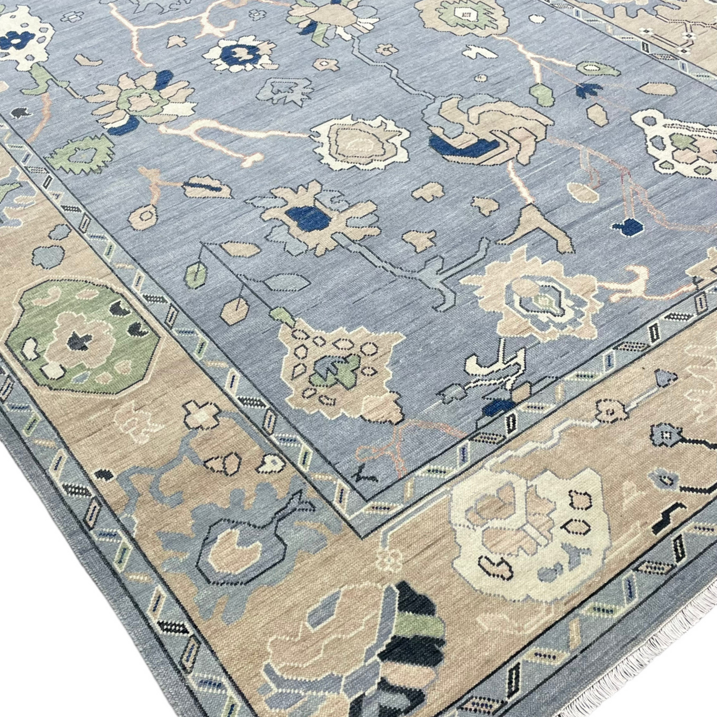 Grace Oushak Rug in French Blue