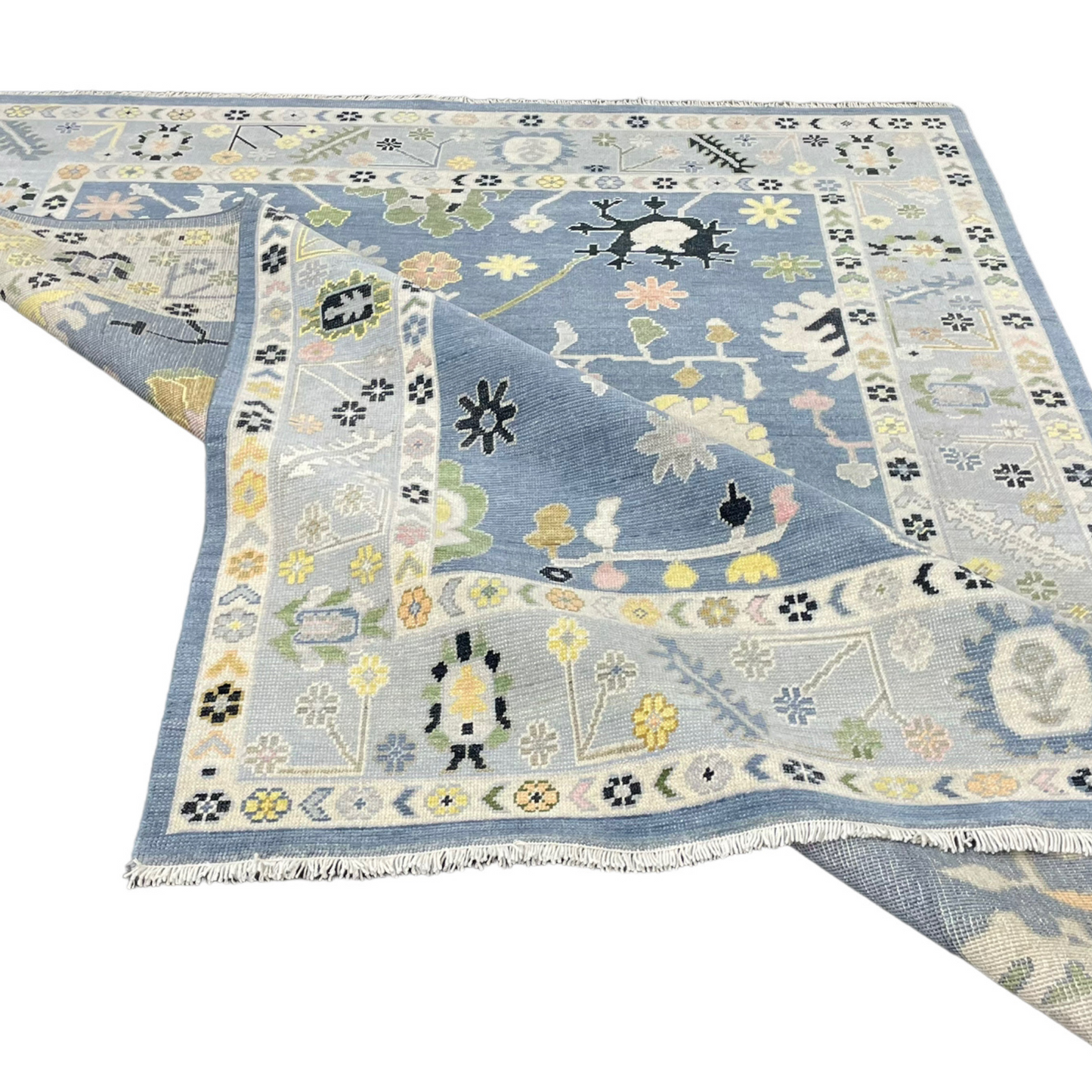 Charlotte Oushak Rug in Blue