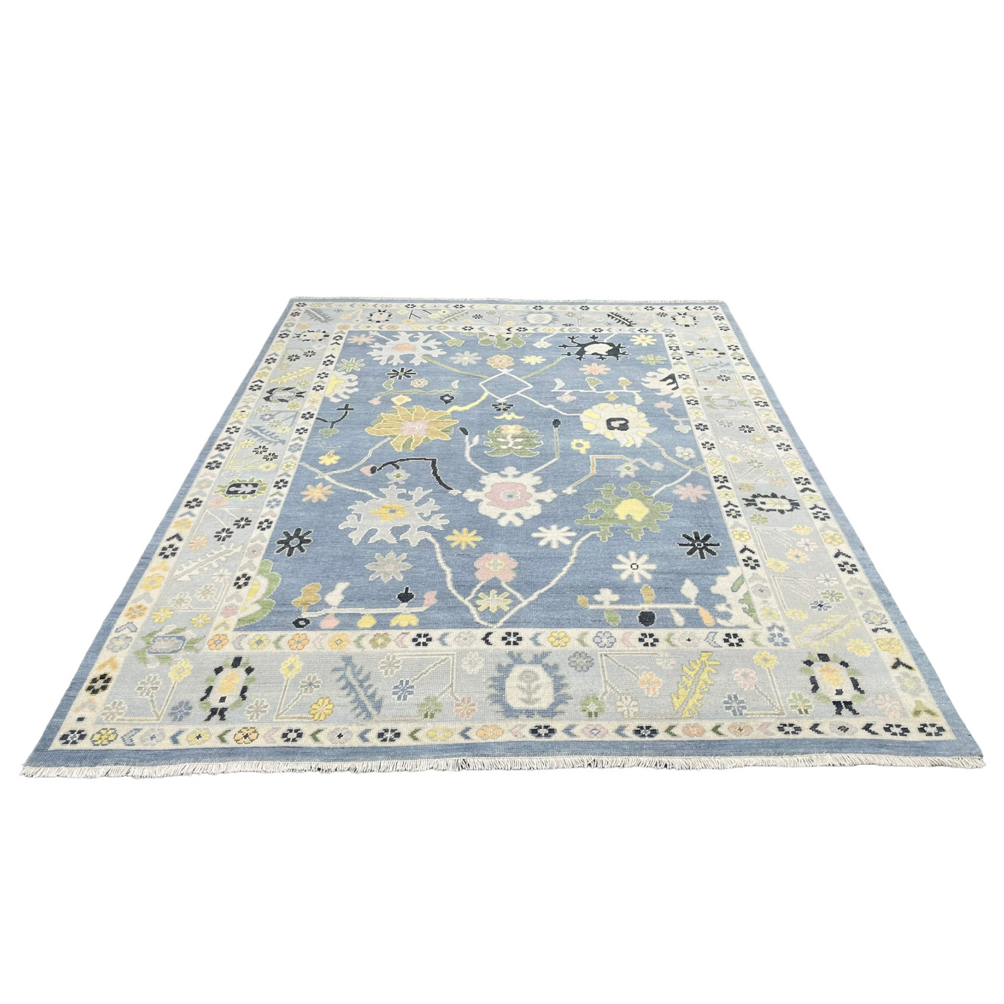 Charlotte Oushak Rug in Blue