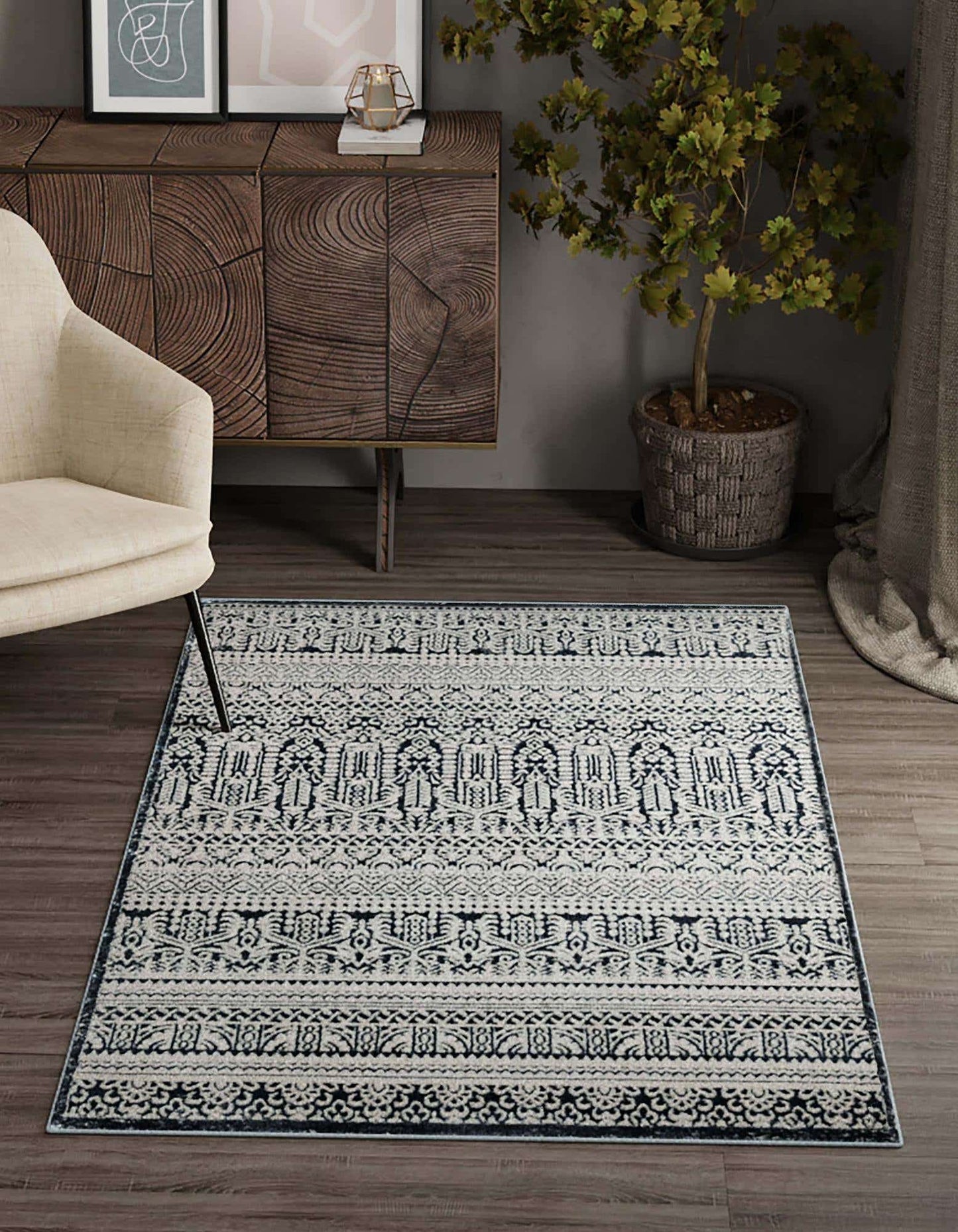 Cloisters Indoor Rug - Navy Blue
