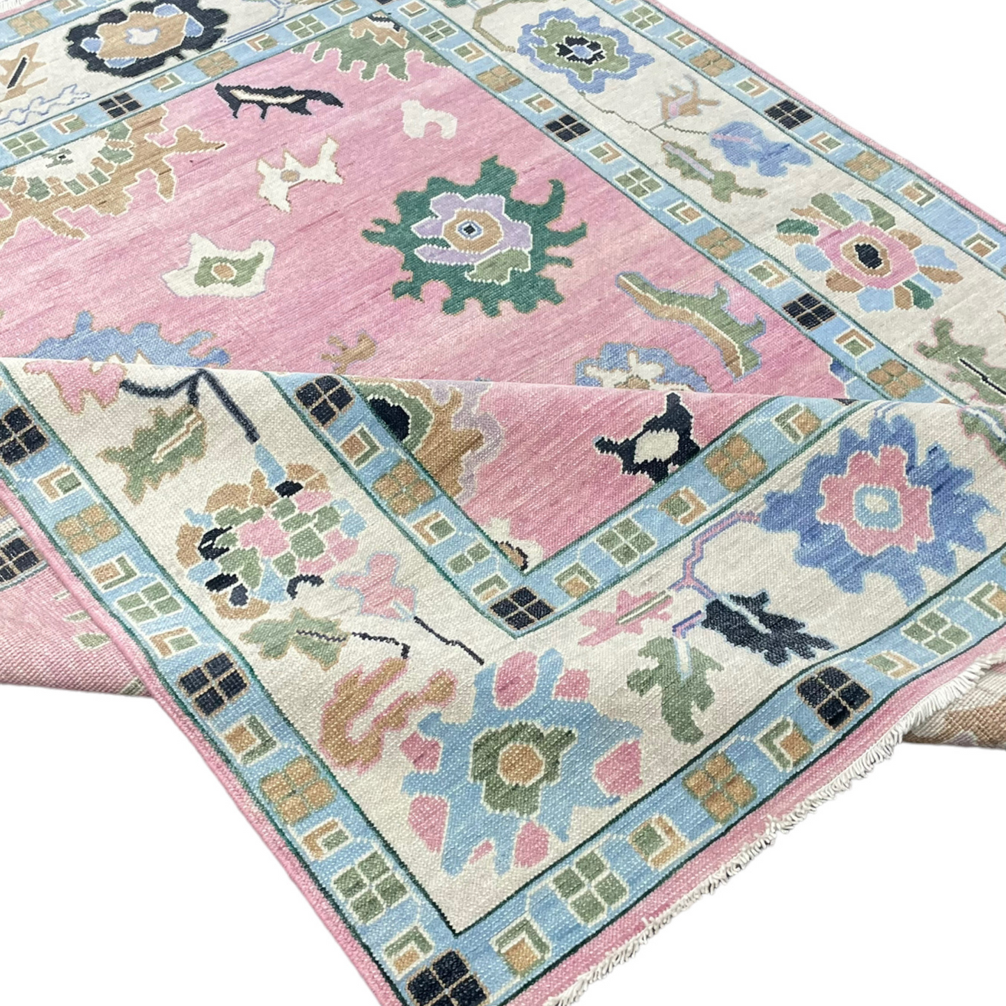 Amelia Oushak Rug in Blush