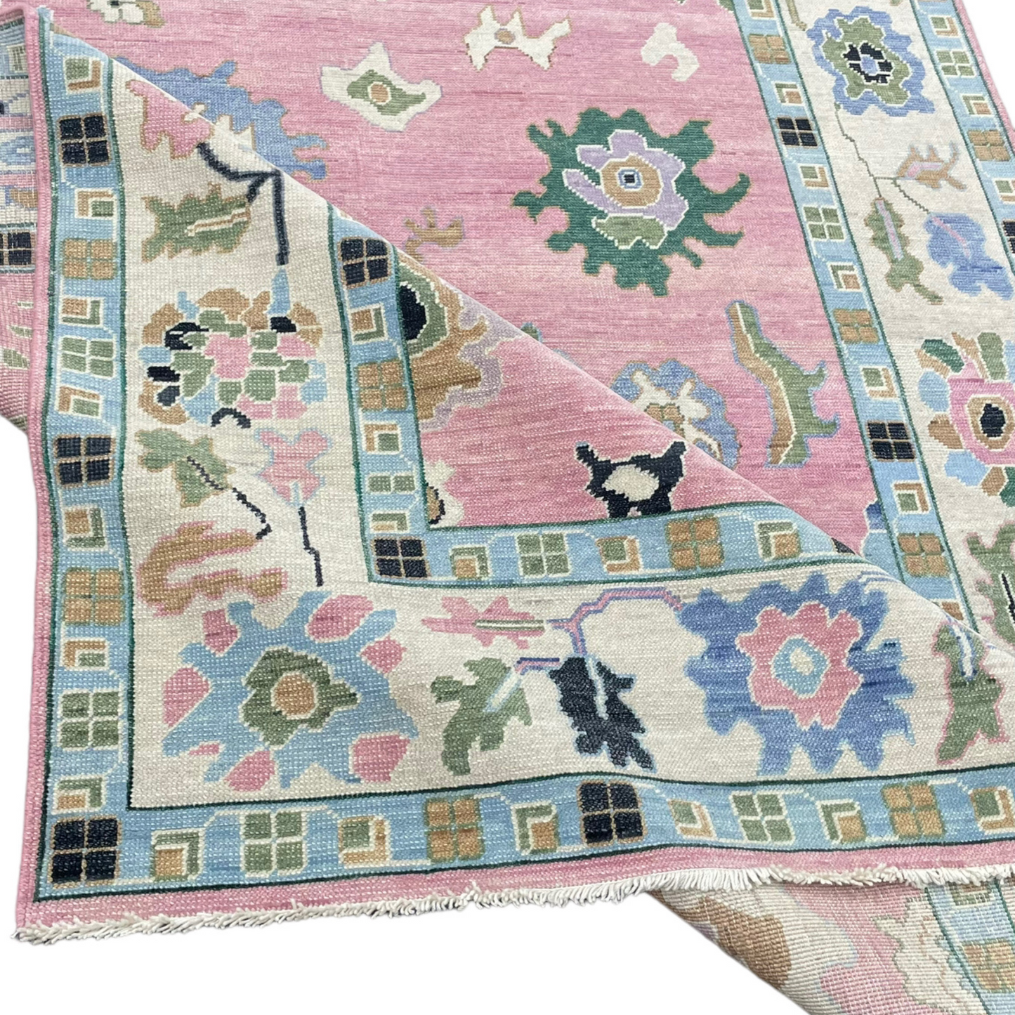 Amelia Oushak Rug in Blush