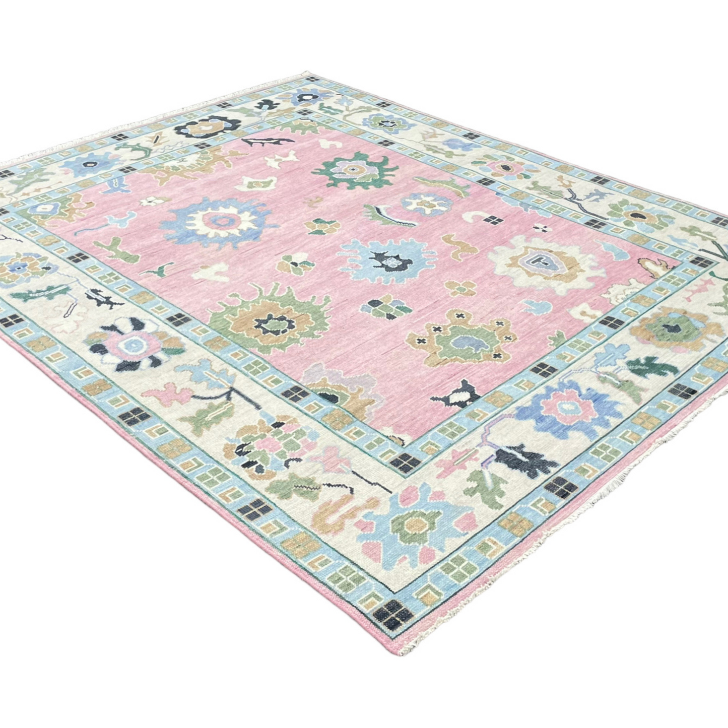 Amelia Oushak Rug in Blush
