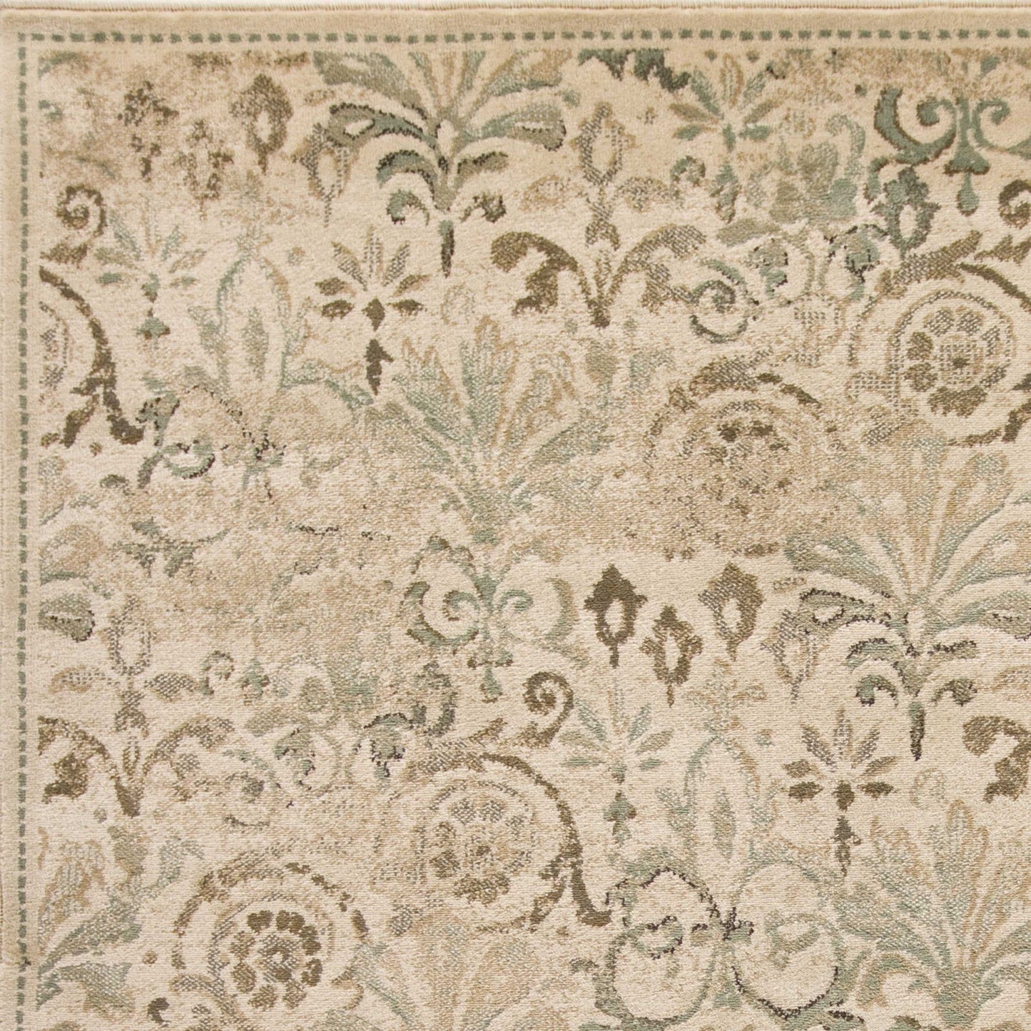 5' X 8' Ivory Vintage Area Rug