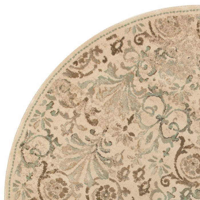 5' X 8' Ivory Vintage Area Rug