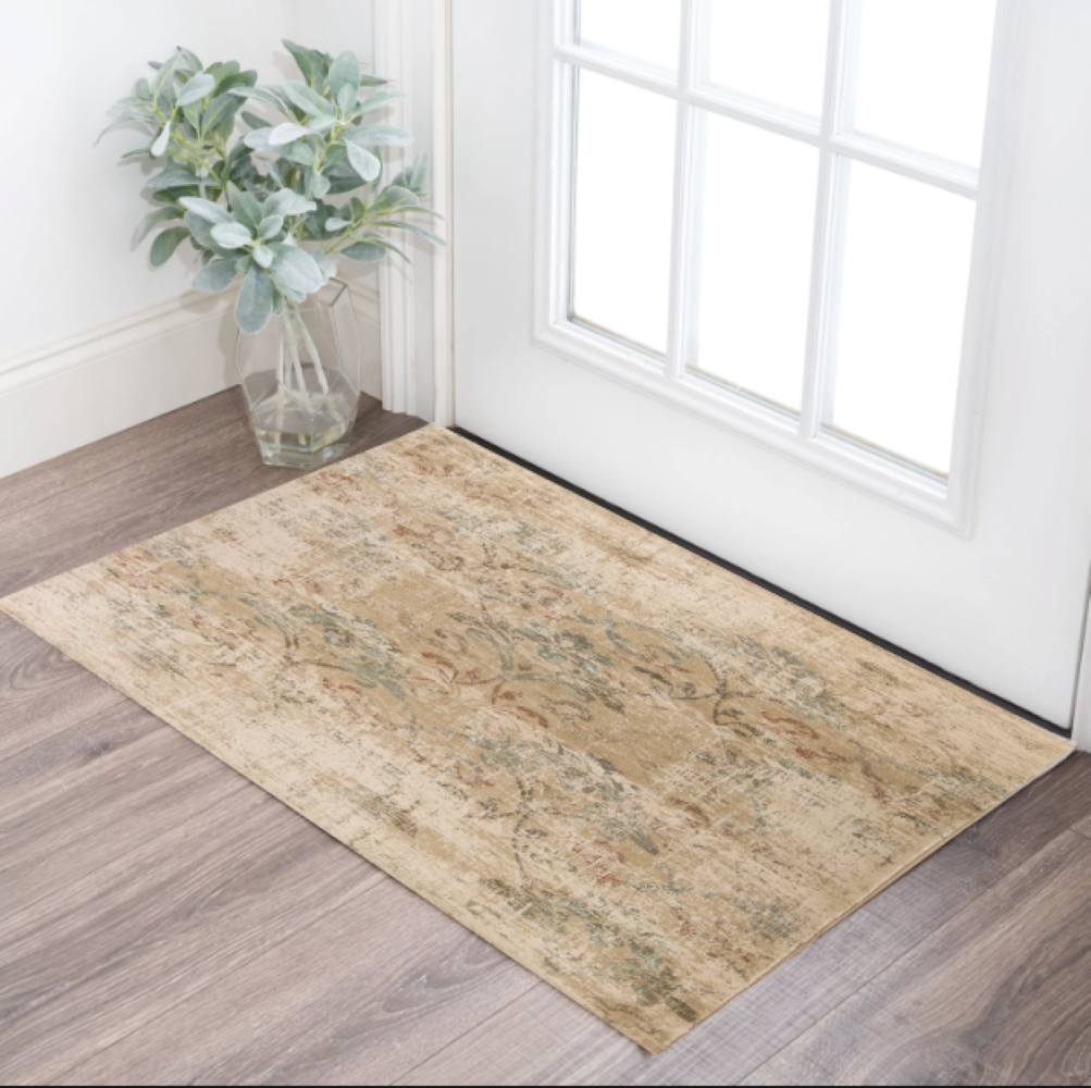 5' X 8' Champagne Vintage Area Rug