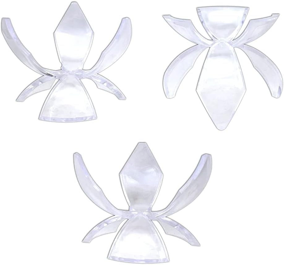 TRIPAR 2 Inch Clear Tulip Acrylic Display Stand - Set of 3 for Eggs, Balls, & Ornaments