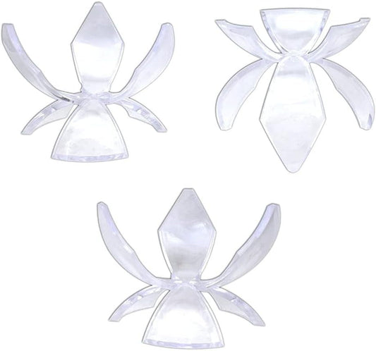 TRIPAR 2 Inch Clear Tulip Acrylic Display Stand - Set of 3 for Eggs, Balls, & Ornaments