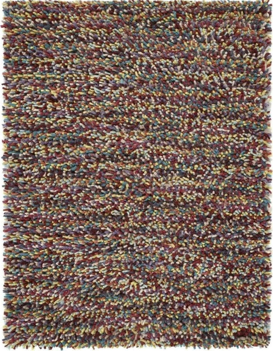 Rocks Rainbow Shaggy Pile Wool Rug