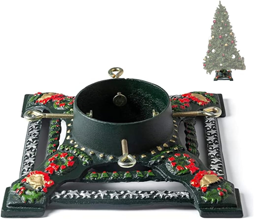 Ventray Christmas Tree Stand with Water Reservoir, 13.66X13.66X5.51 Inches,Classic Heavy Duty Universal Xmas Tree Artificial Trunks Stand Pine Tree Base Holder for Real Trees,Deer Home & Garden > Decor > Seasonal & Holiday Decorations ventray Square Stars