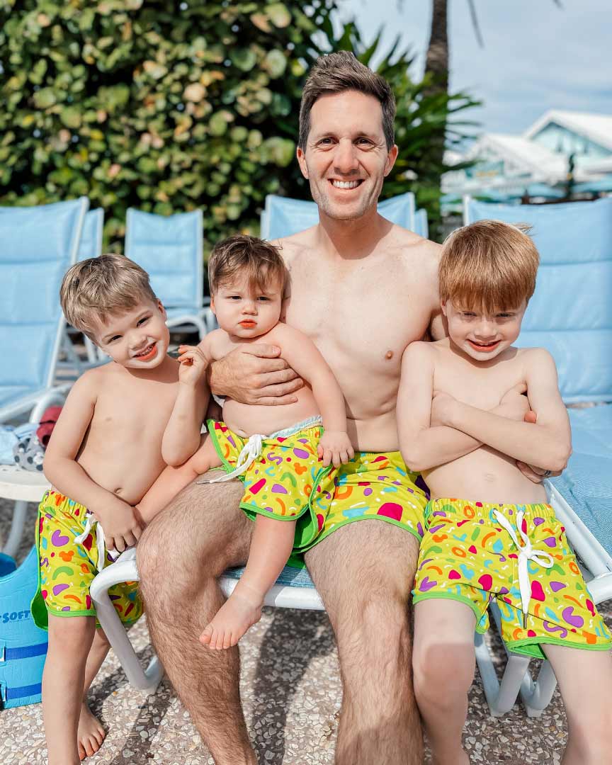 Neon Swim Trunks - Boys'