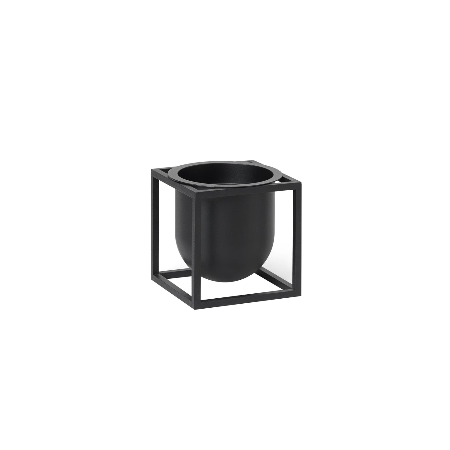 Kubus Flowerpot: Small - 3.9" + Black