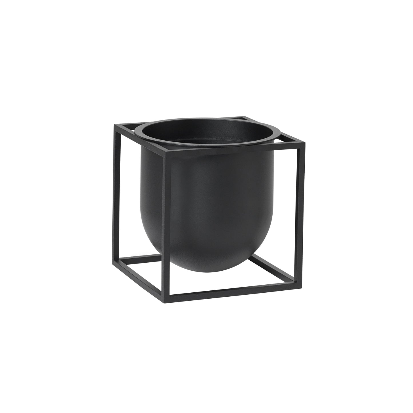 Kubus Flowerpot: Medium - 5.5" + Black