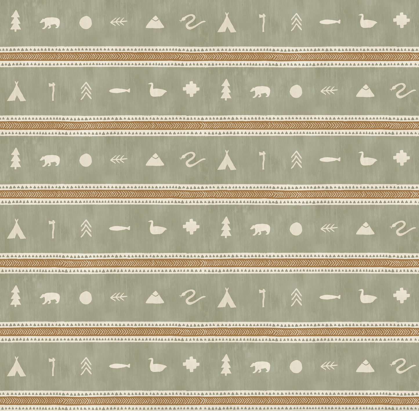 Cabin Stripe Wallpaper - Khaki
