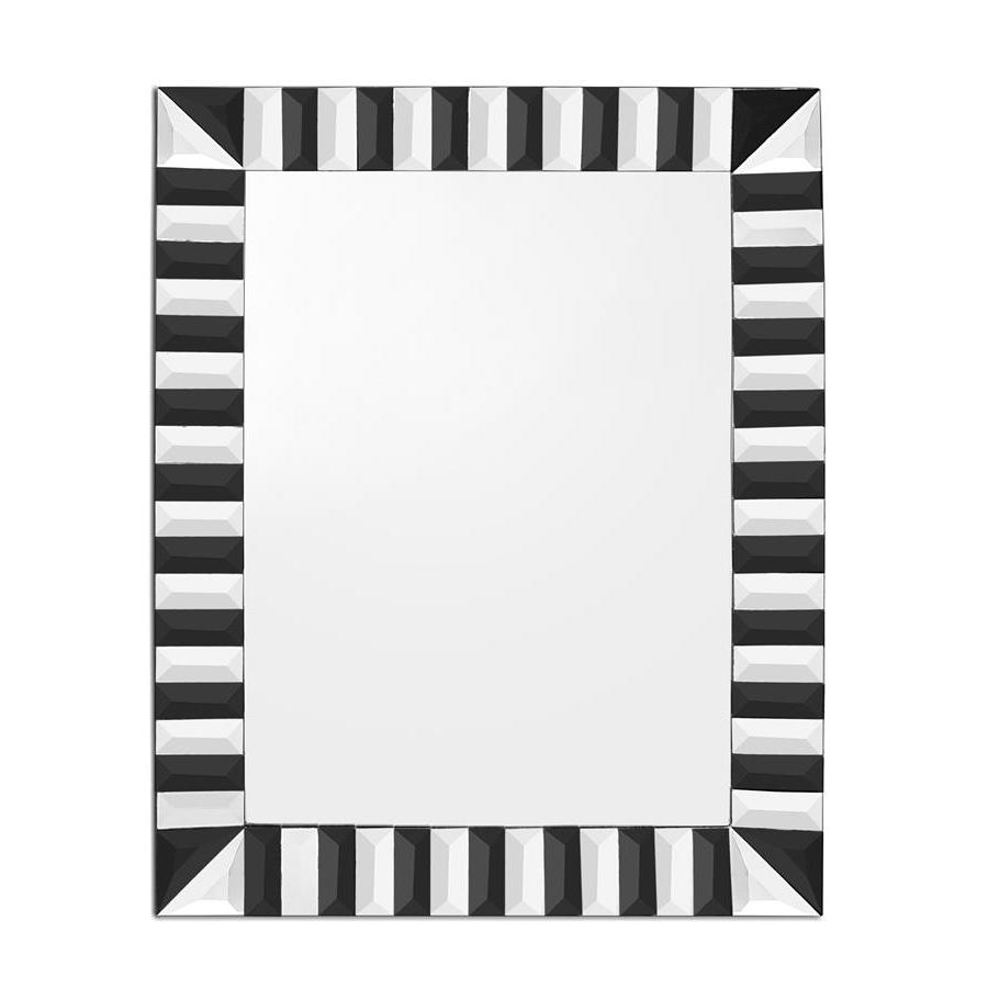 Camden Isle Clear and Black Waves Mirror