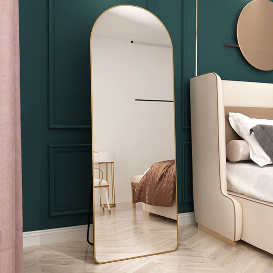 Decorative Long and Arched Floor Mirror