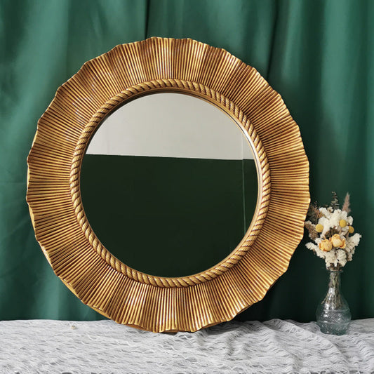 Flashy Round Wall Mirror - Gold