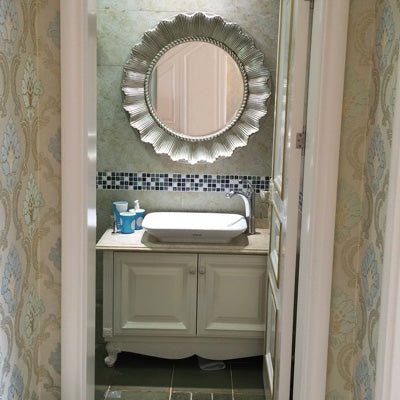 Flashy Round Wall Mirror - Gold