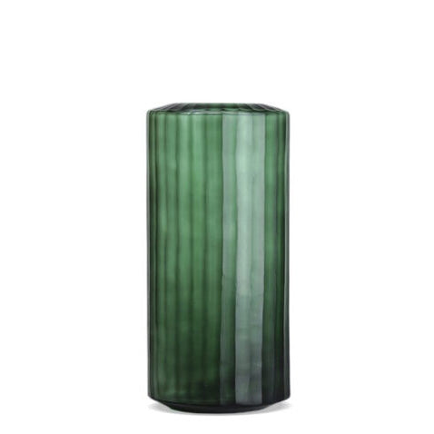 Omar Vase - Light Green/Black Steel Grey - Small